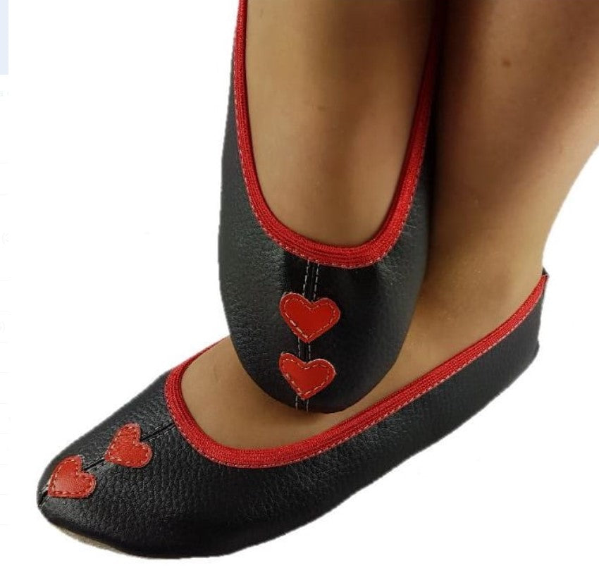Reisehausschuhe Schläppchen Gymnastikschuhe mit Aplikationen