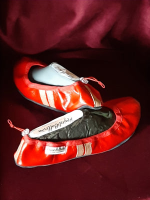 Ballettschuhe MajestiBallerina Tanyastyle deLuxe 22-1711 beige rot schwarz Lackleder